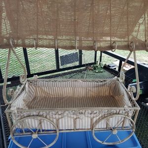 This is a shabby chic decor wagon